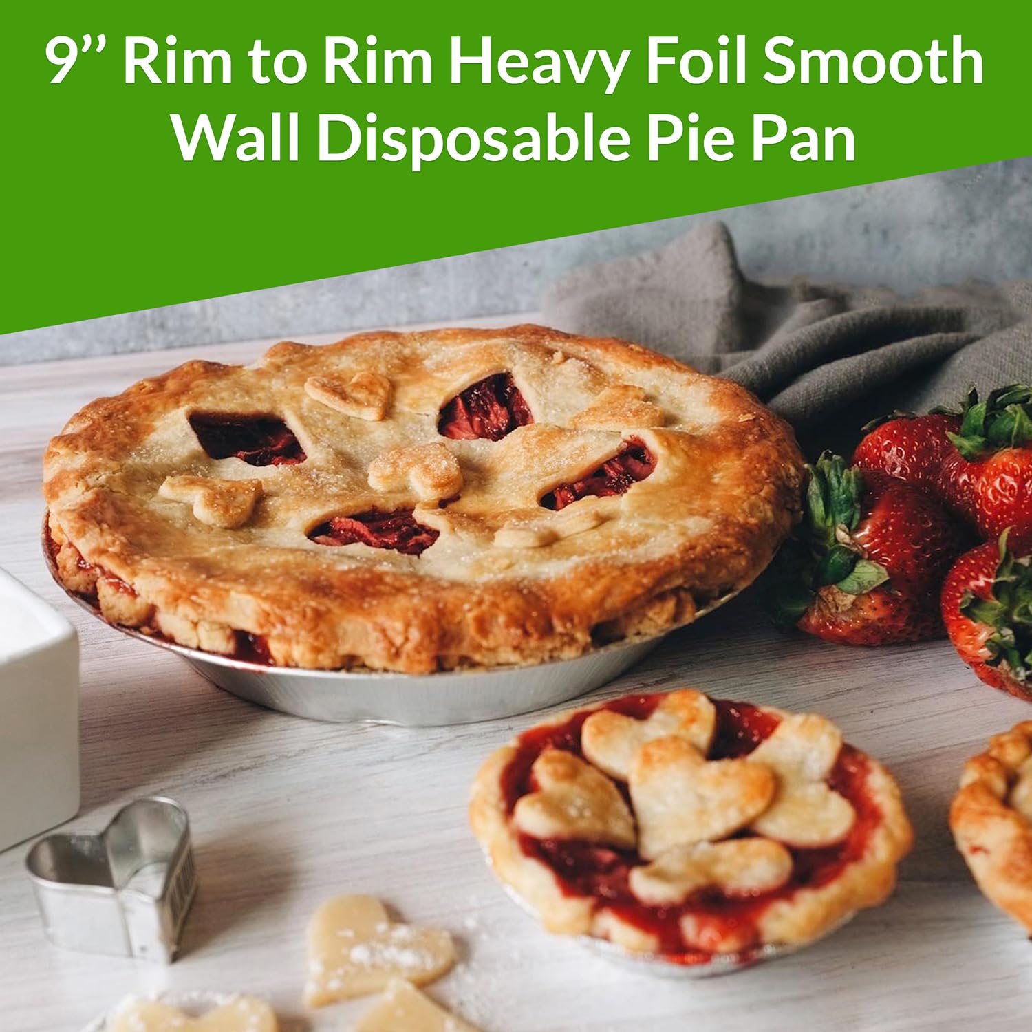 KitchenDance durable aluminum pan maintains shape in oven and freezer.