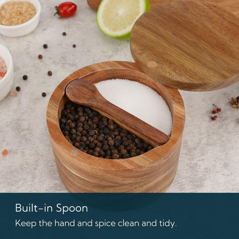 Magnetic swivel lid enables one-handed operation and spill-free serving.