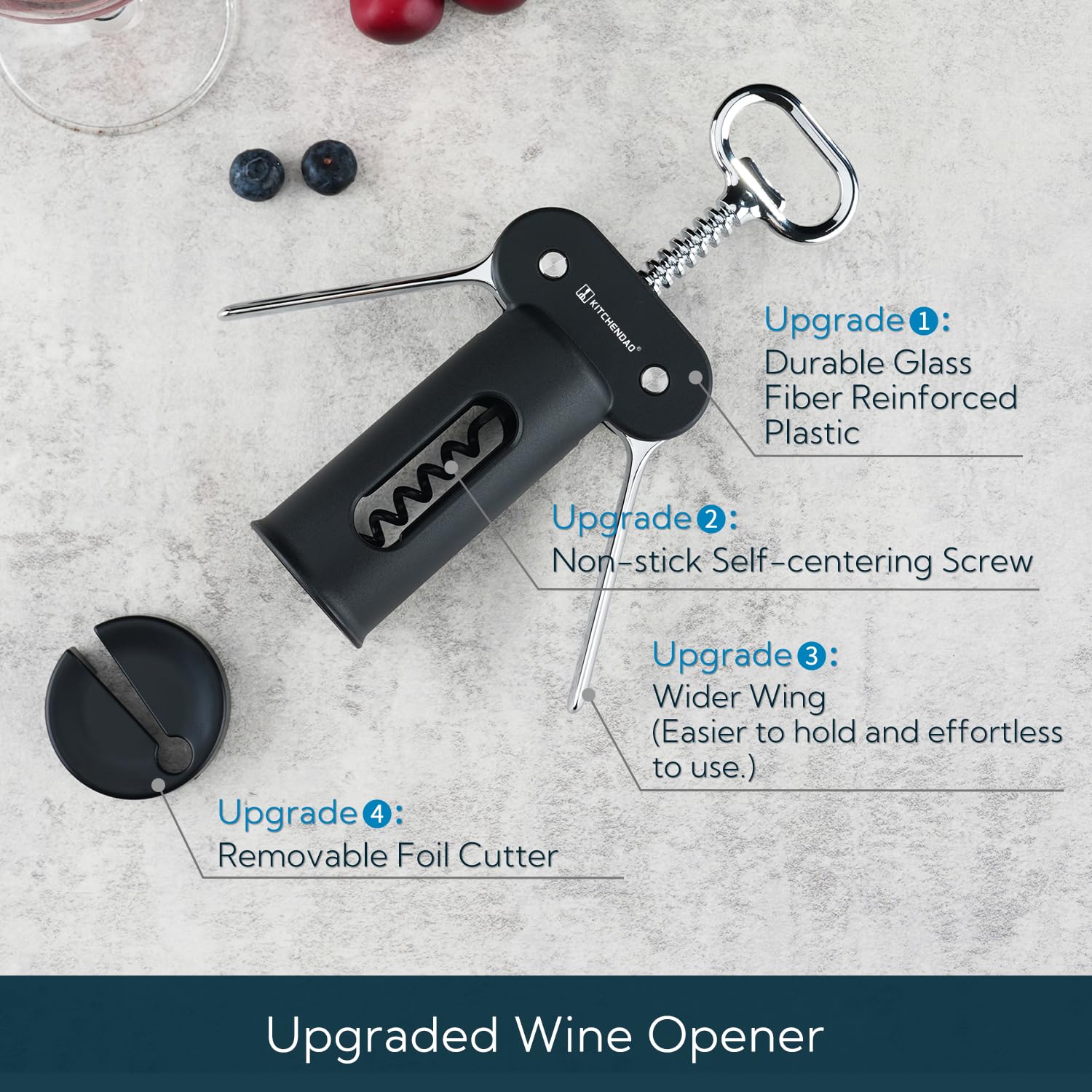 KITCHENDAO built-in beer opener performing quick bottle opening