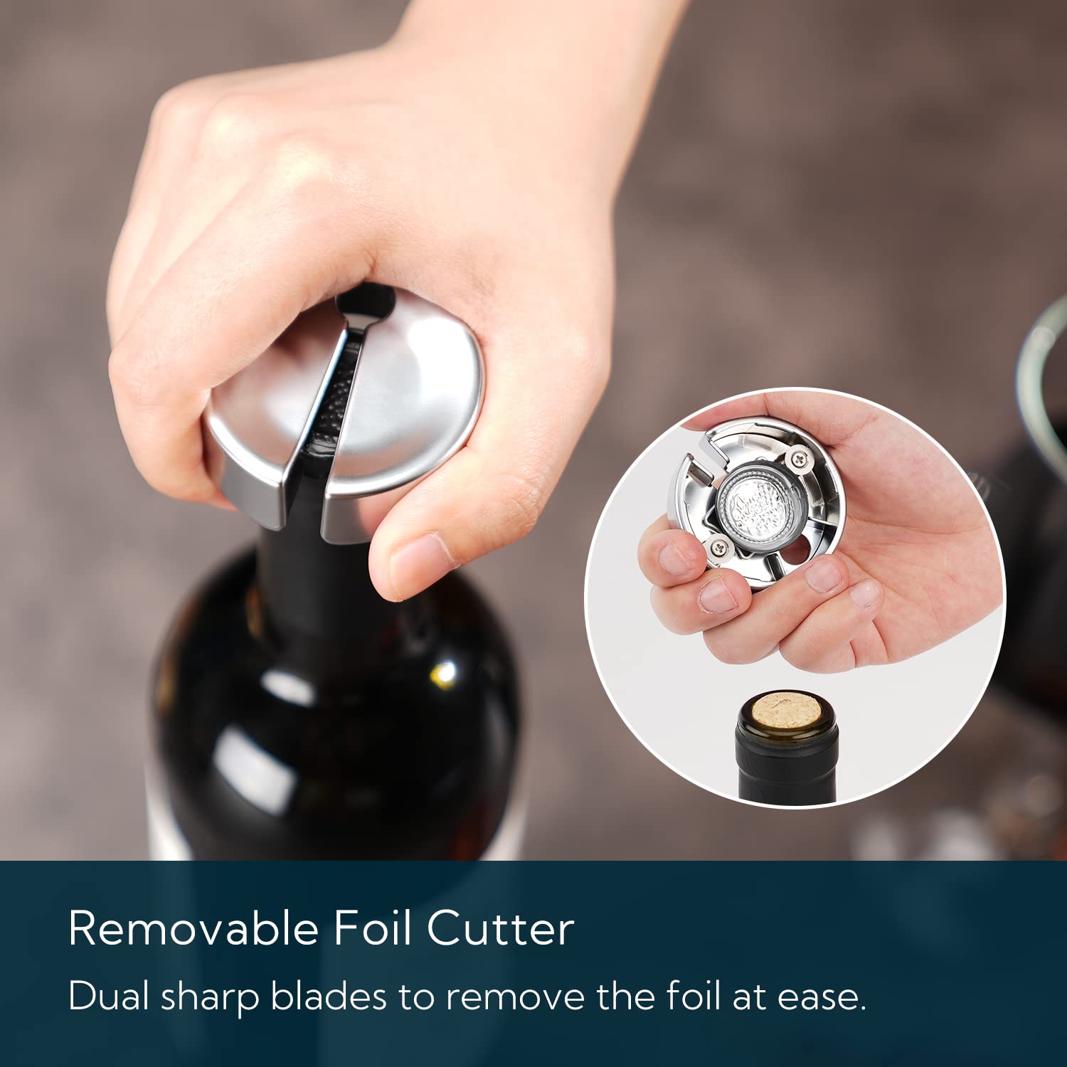KITCHENDAO built-in beer opener for fast bottle opening during gatherings.