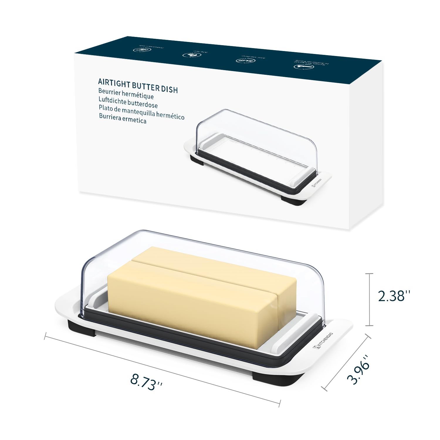 KITCHENDAO butter keeper dishwasher safe for easy cleaning