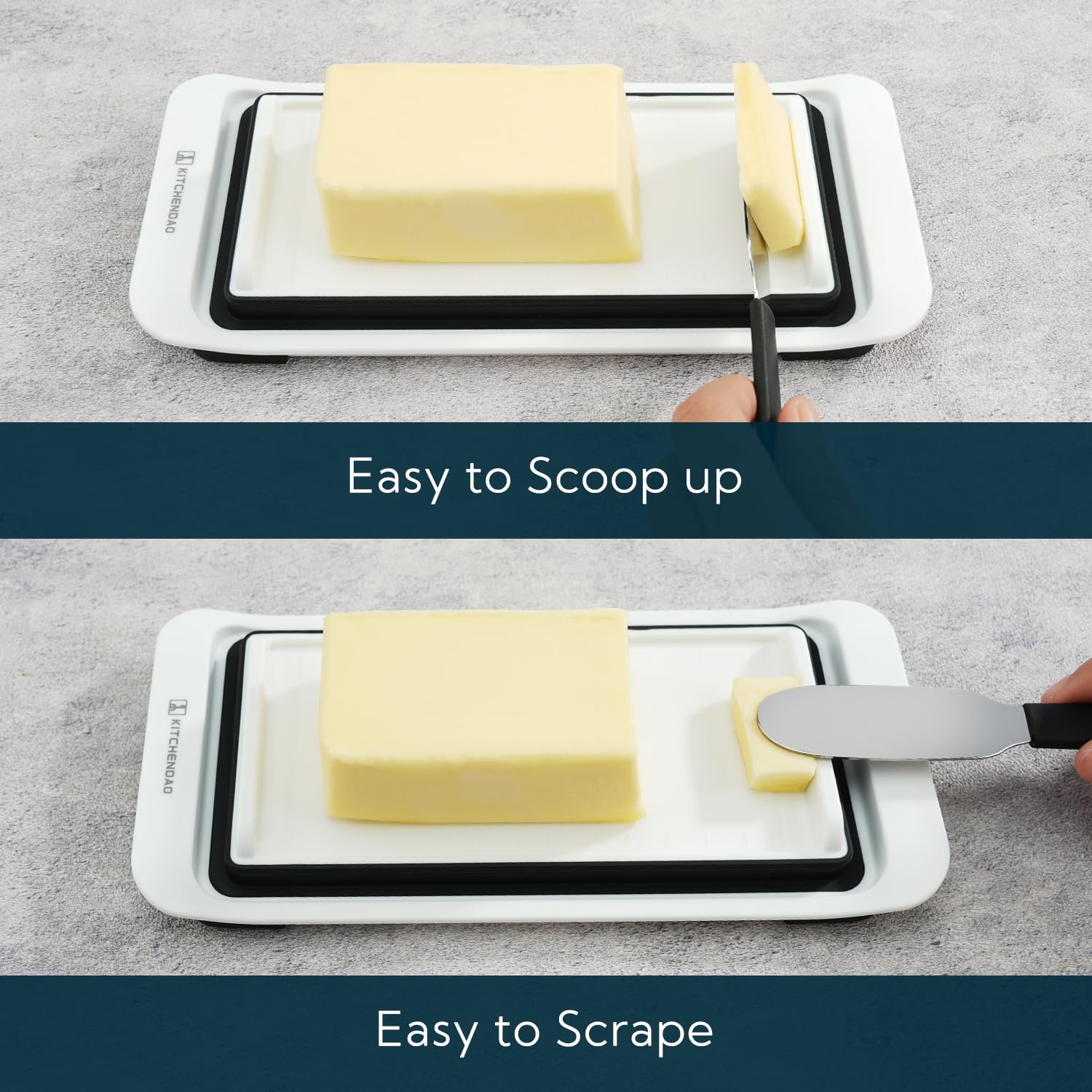 KITCHENDAO butter keeper in fridge protected from dust and pests