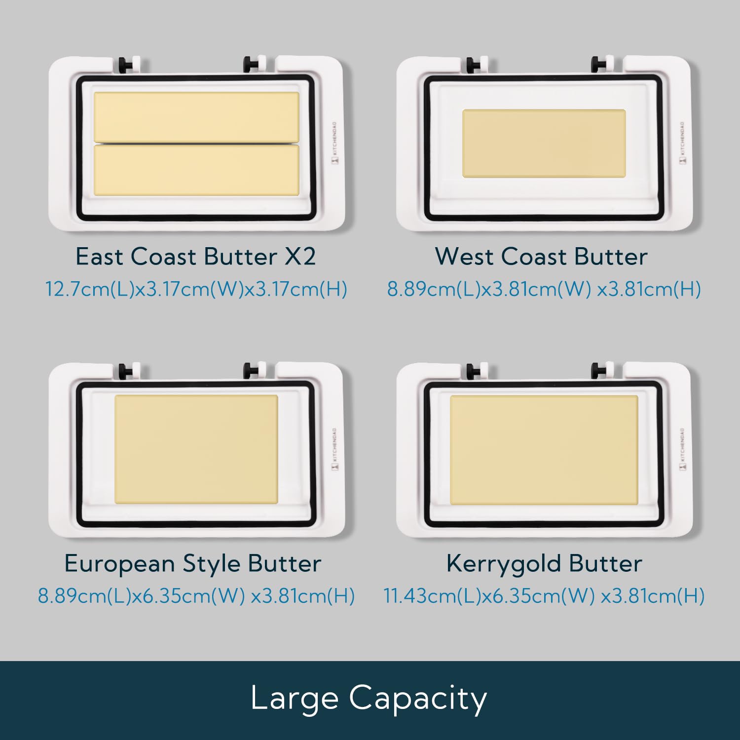 KITCHENDAO airtight butter keeper seals freshness and blocks dust