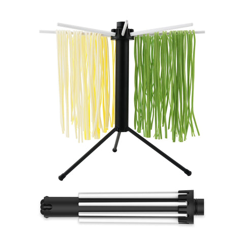 KITCHENDAO collapsible pasta drying rack folded compactly for storage
