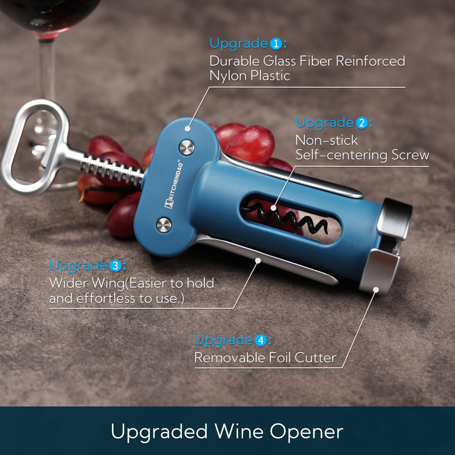 KITCHENDAO foil cutter removable for quick prep and compact storage.
