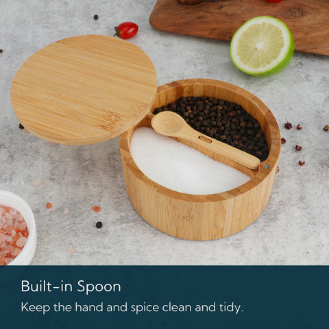 KITCHENDAO magnetic swivel lid prevents accidental openings.