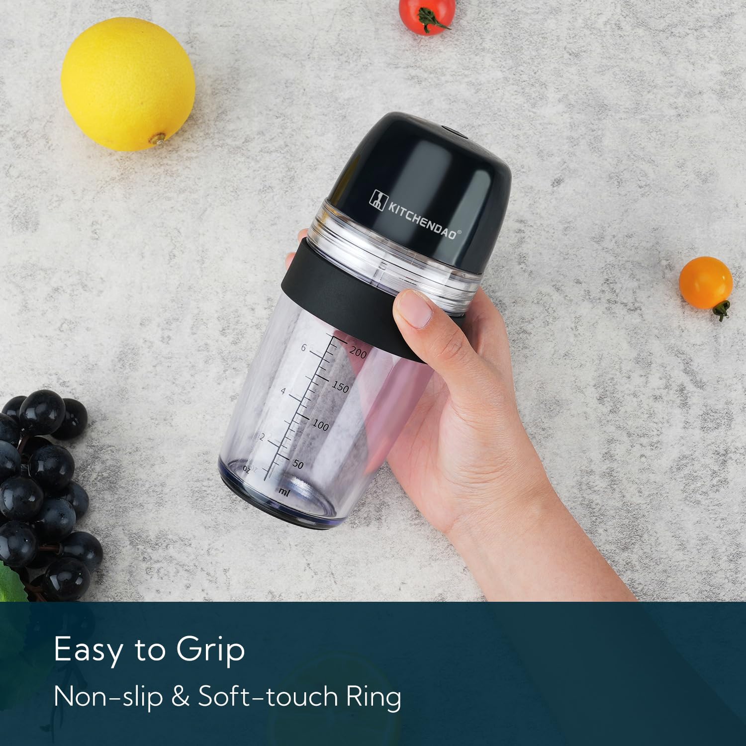 KITCHENDAO soft grip dressing bottle for comfortable handling