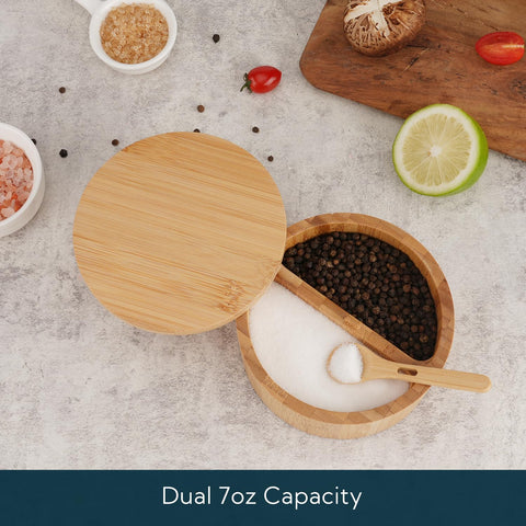KITCHENDAO built-in spoon keeps spices clean and ready to use.