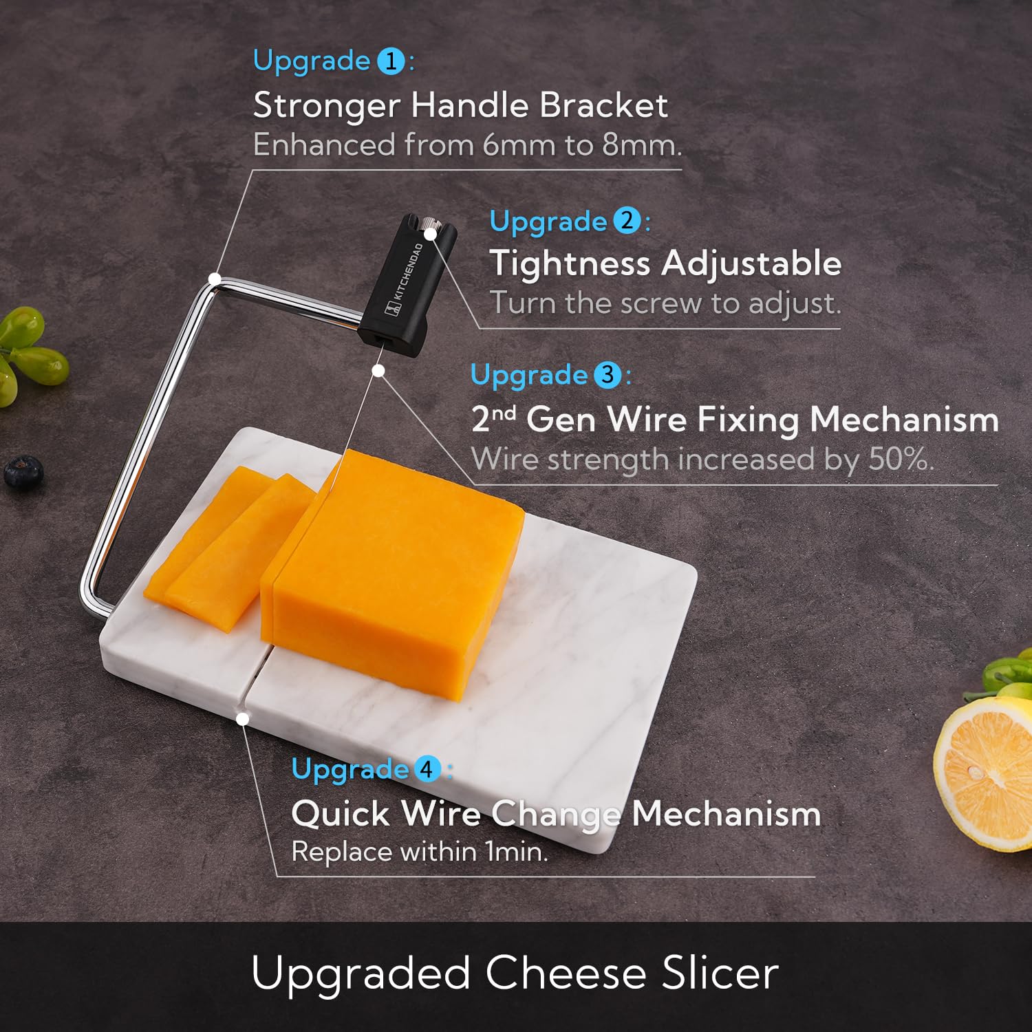 KITCHENDAO tightness adjustment knobs enable precise thickness control