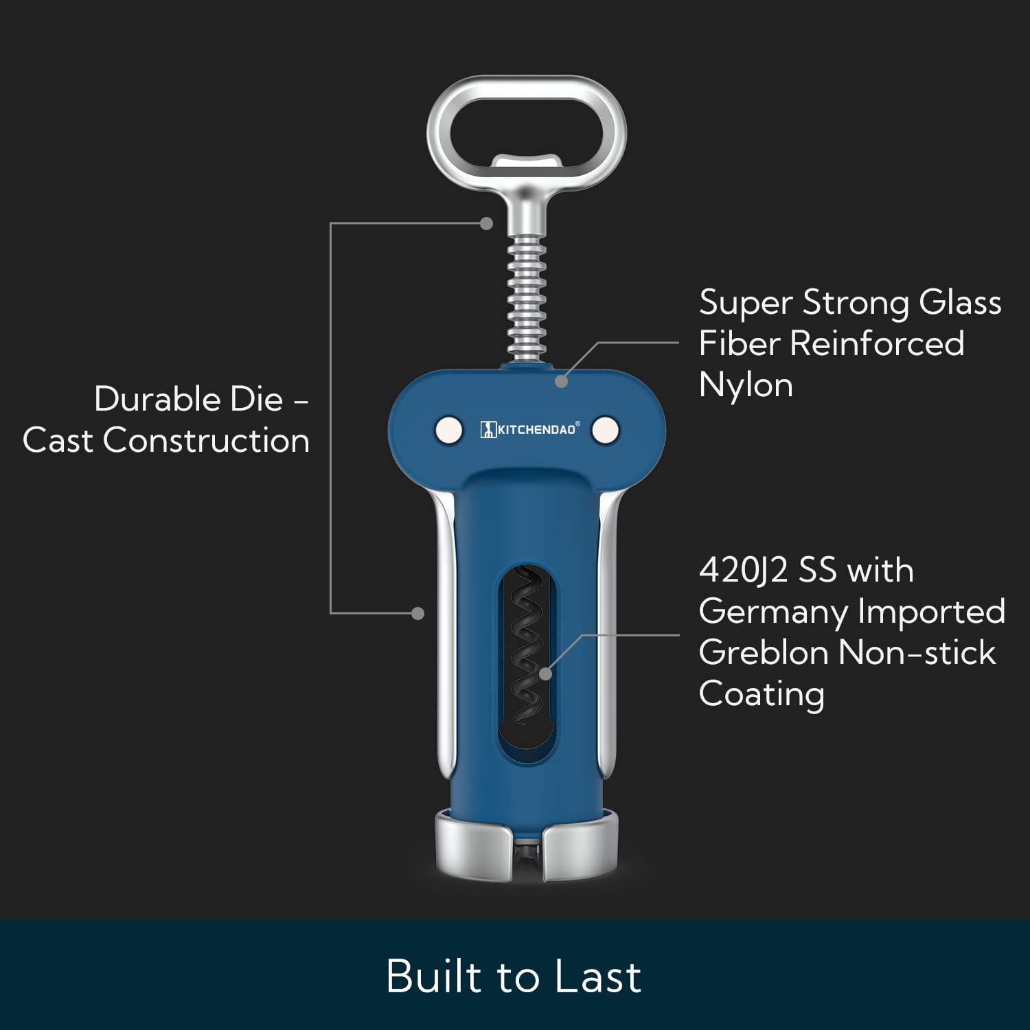 KITCHENDAO zinc alloy body delivering durable, long-lasting performance.