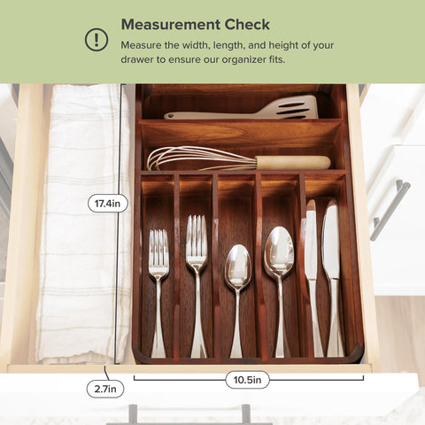 KitchenEdge drawer-fit measurements highlight space efficiency for standard drawers