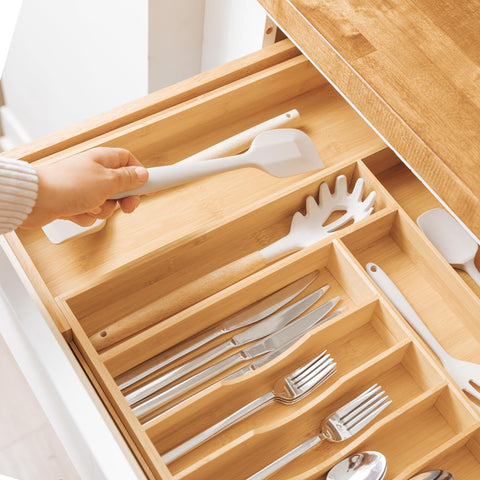 KitchenEdge natural bamboo finish brings elegant, high-quality storage.