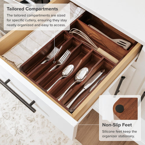 KitchenEdge rounded corners minimize snagging and protect utensils in storage