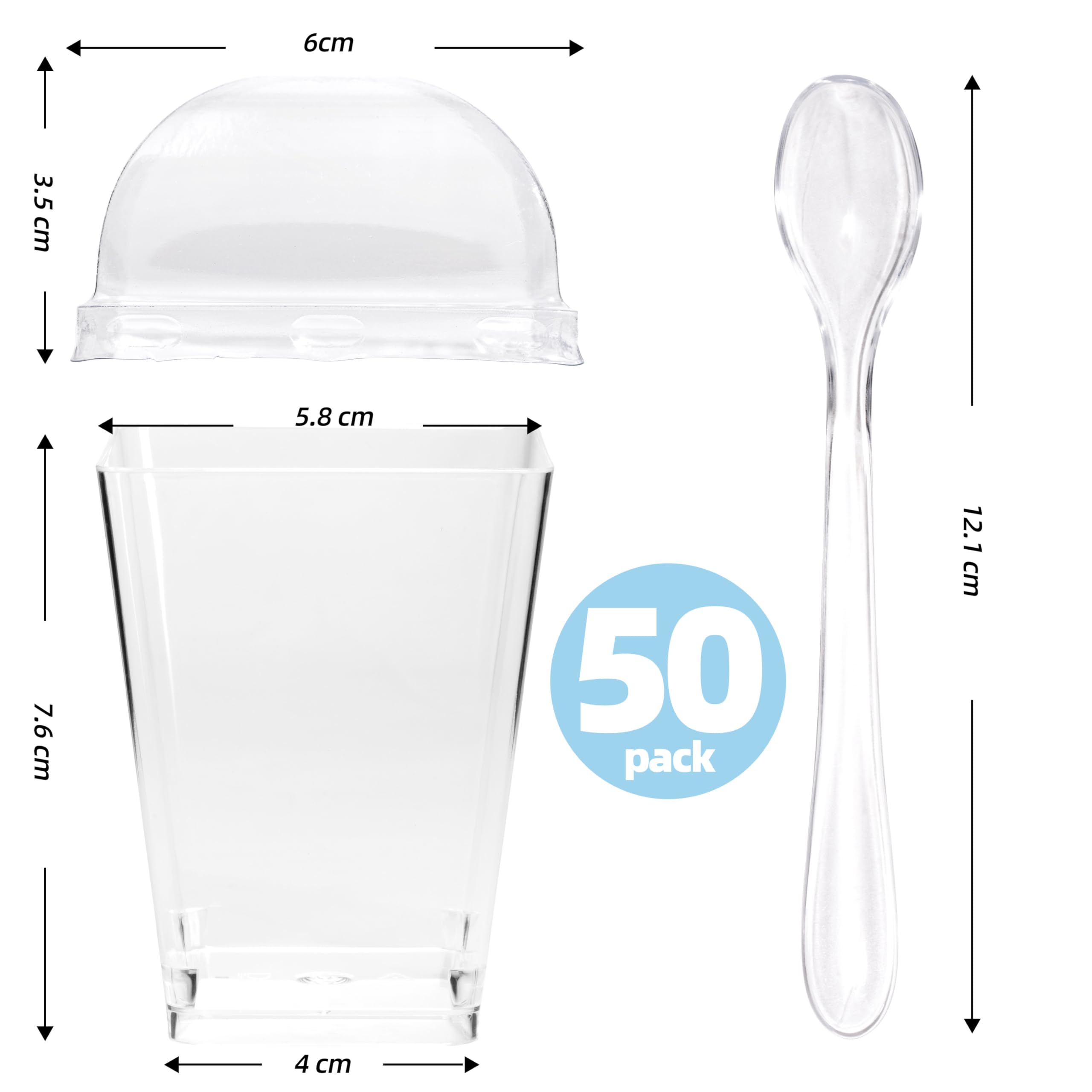 KitchenHex BPA-free cups highlight dessert layers during transport