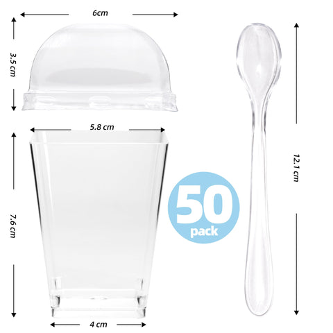 KitchenHex BPA-free cups highlight dessert layers during transport