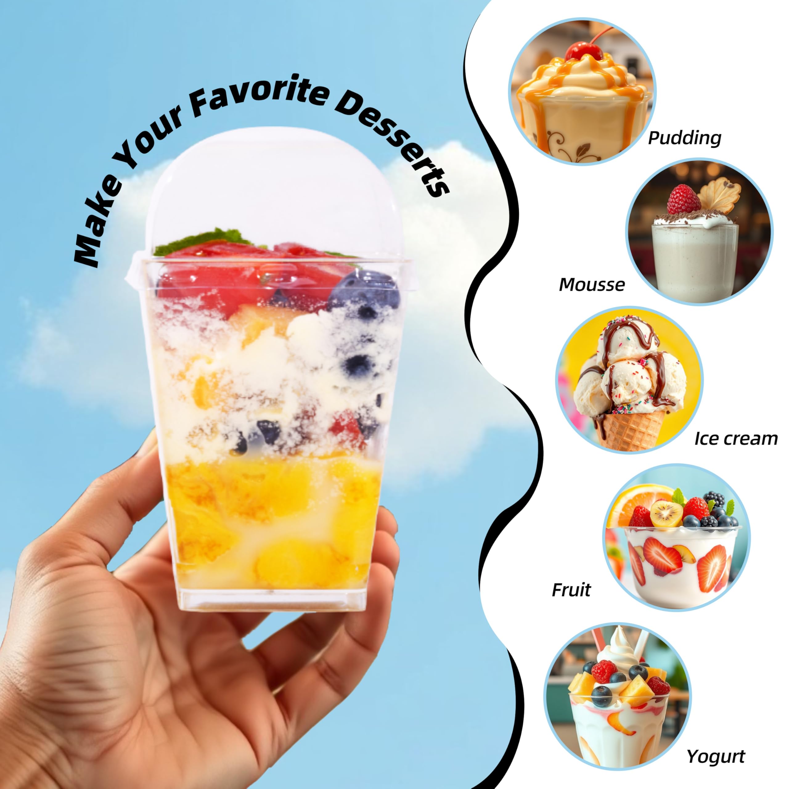 KitchenHex dome lids keep desserts secure and dust-free