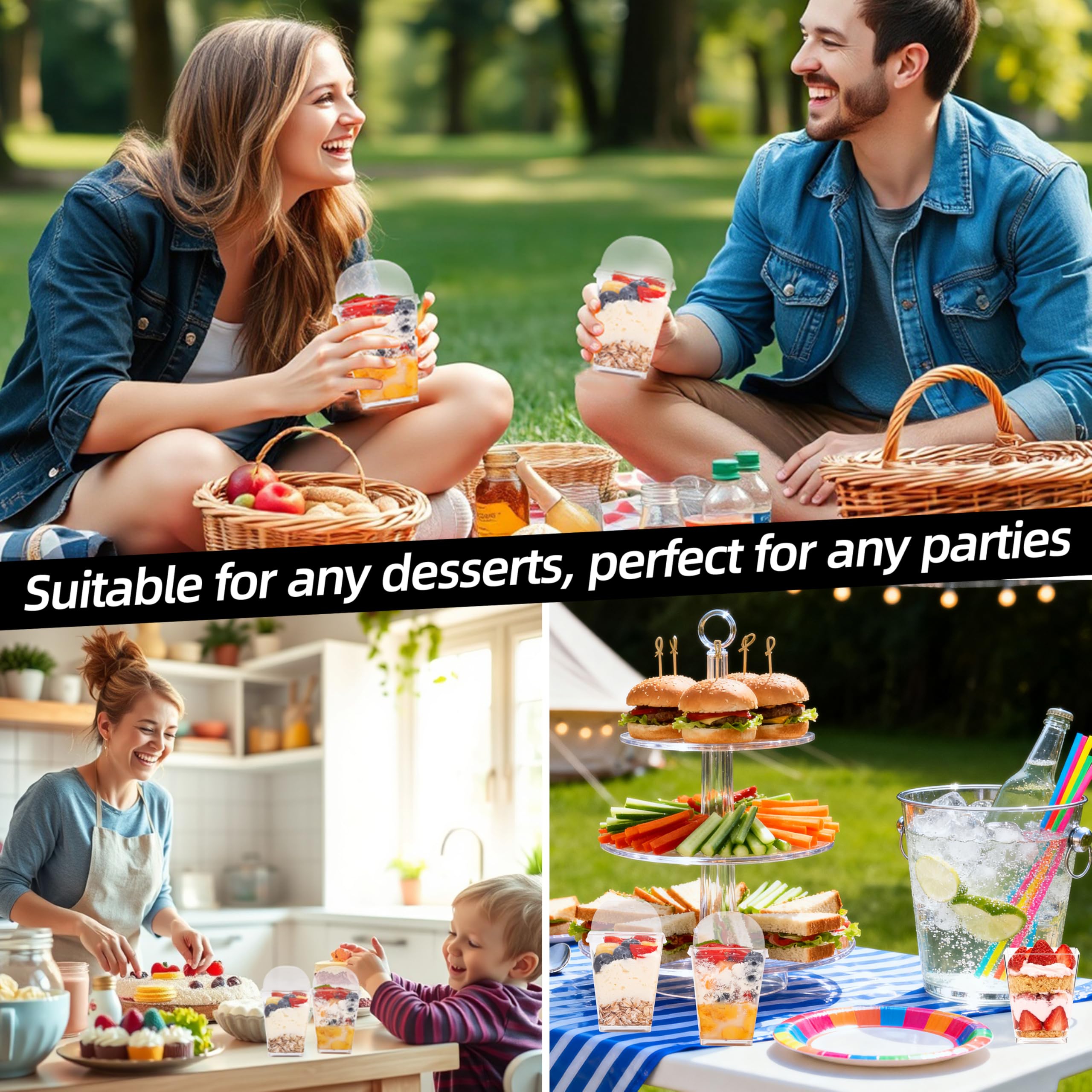 KitchenHex party-ready cups present desserts with a polished look