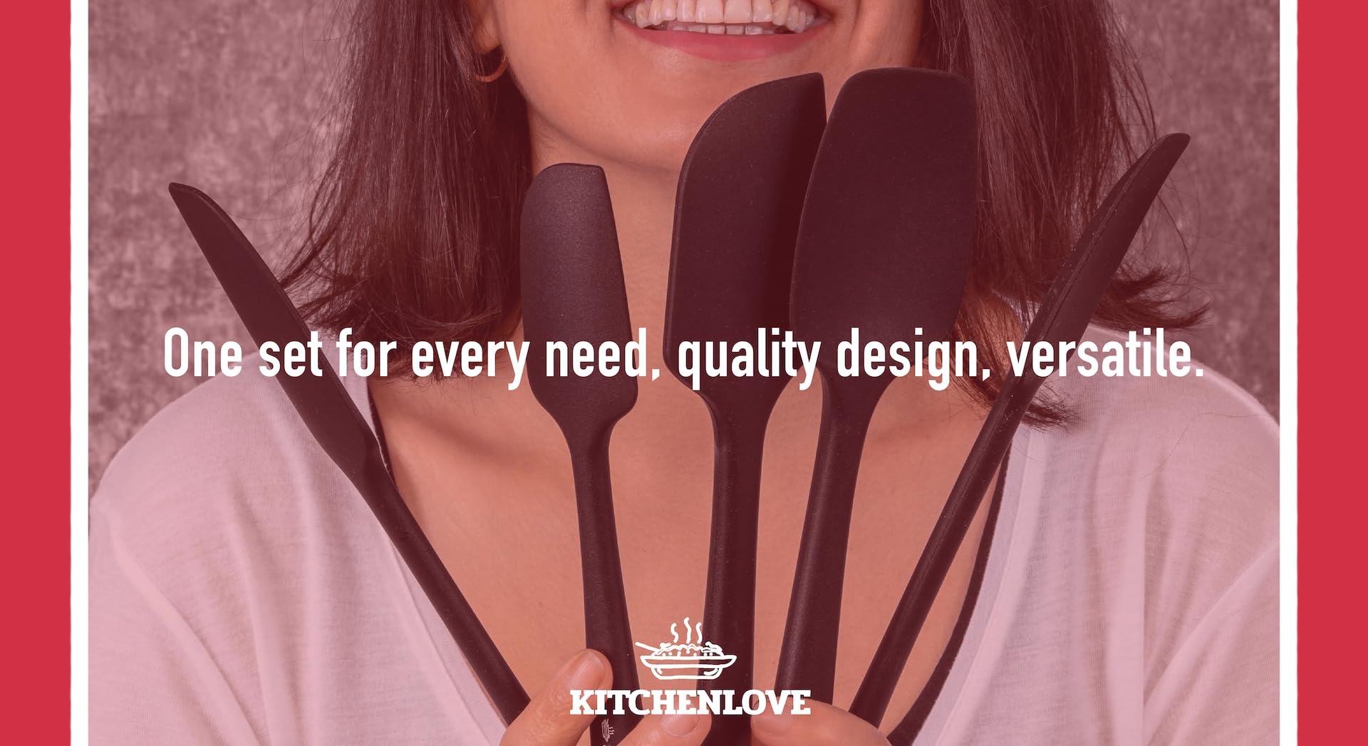 KITCHENLOVE gift-ready spatula set for home cooks and bakers.