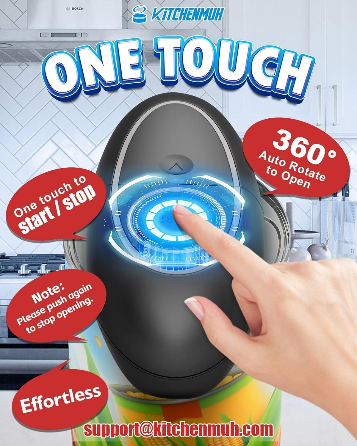 KITCHENMUH durable stainless steel body supports daily use