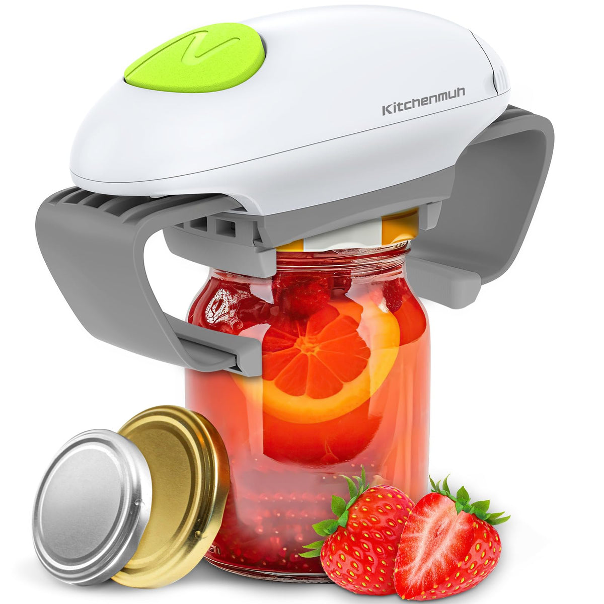 Kitchenmuh higher-torque jar opener main view showing easy operation for arthritis