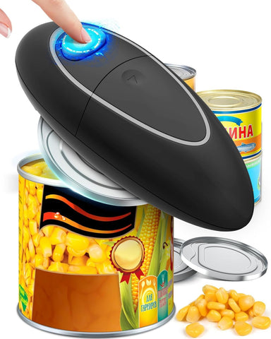 KITCHENMUH one touch electric can opener on counter for effortless can openings