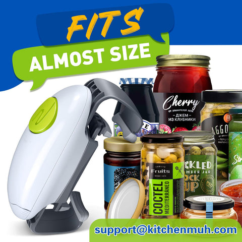 Kitchenmuh wide jar size range 30-88 mm opens diverse jars