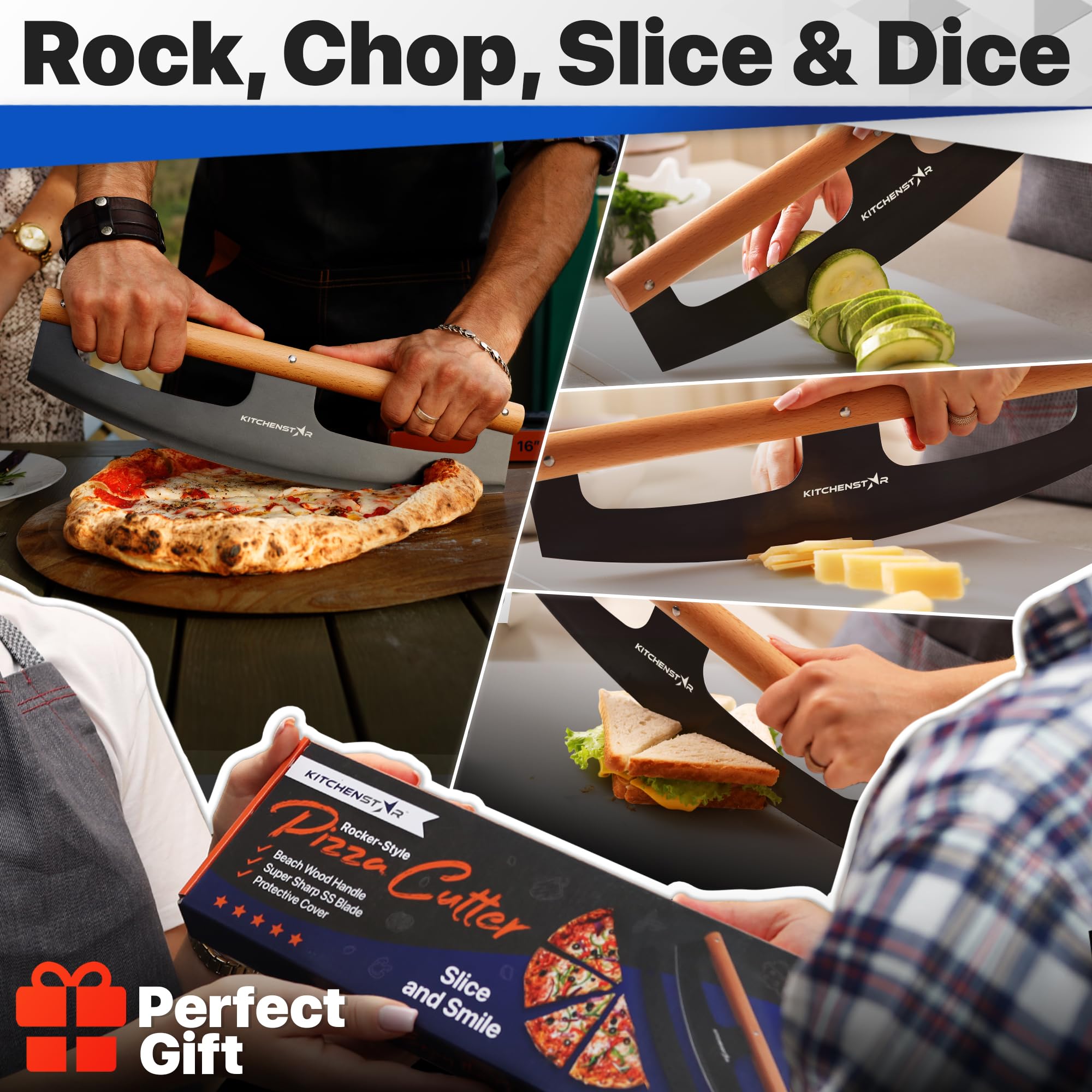 KitchenStar pizza night gift idea for pizza lovers and home cooks.