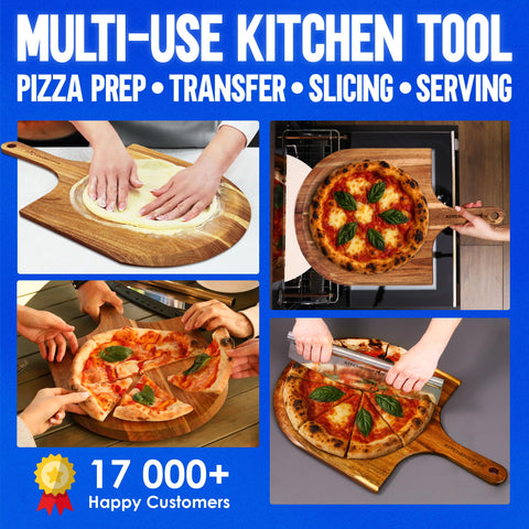 KitchenStar large, lightweight design supports big pies with easy handling.