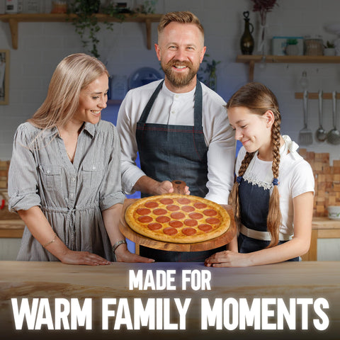 KitchenStar acacia board with natural oil finish highlighting grain and durability