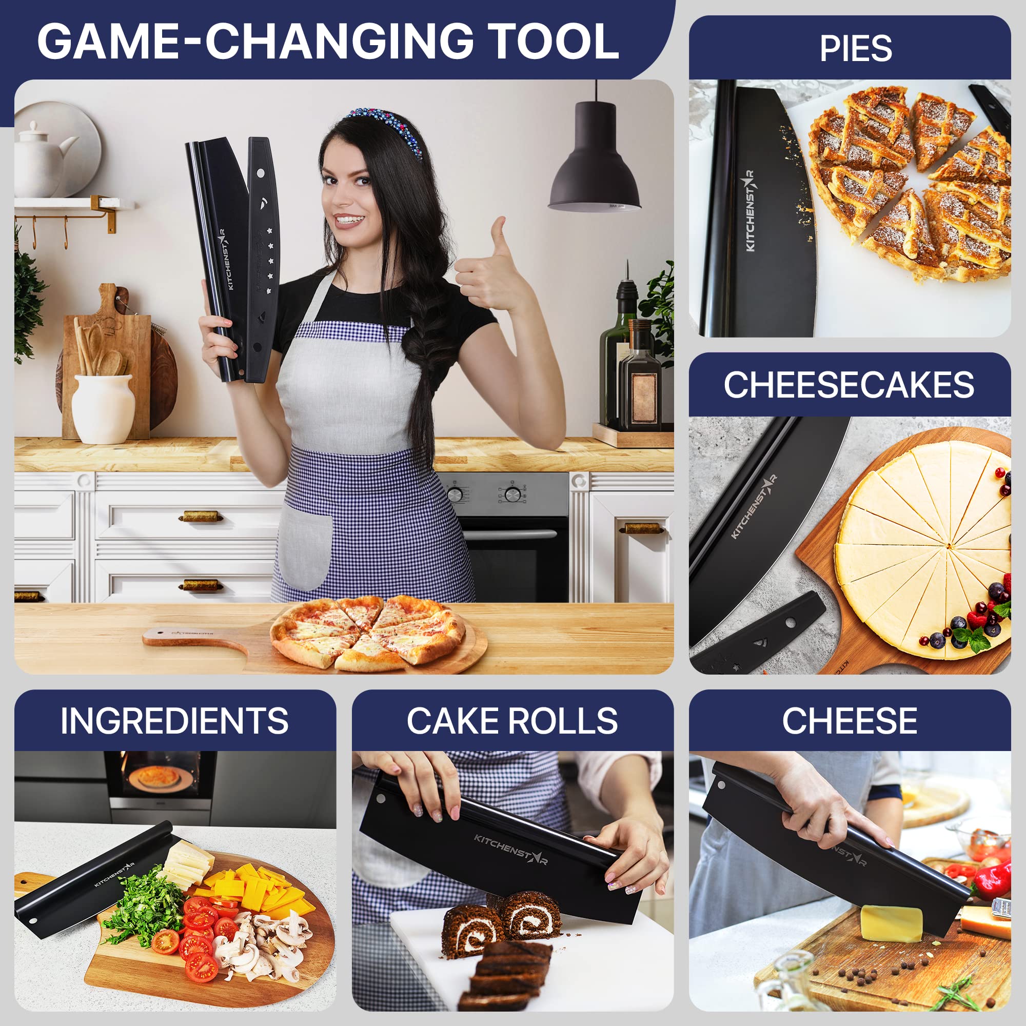 KitchenStar versatile pizza slicer for home cooks and entertaining