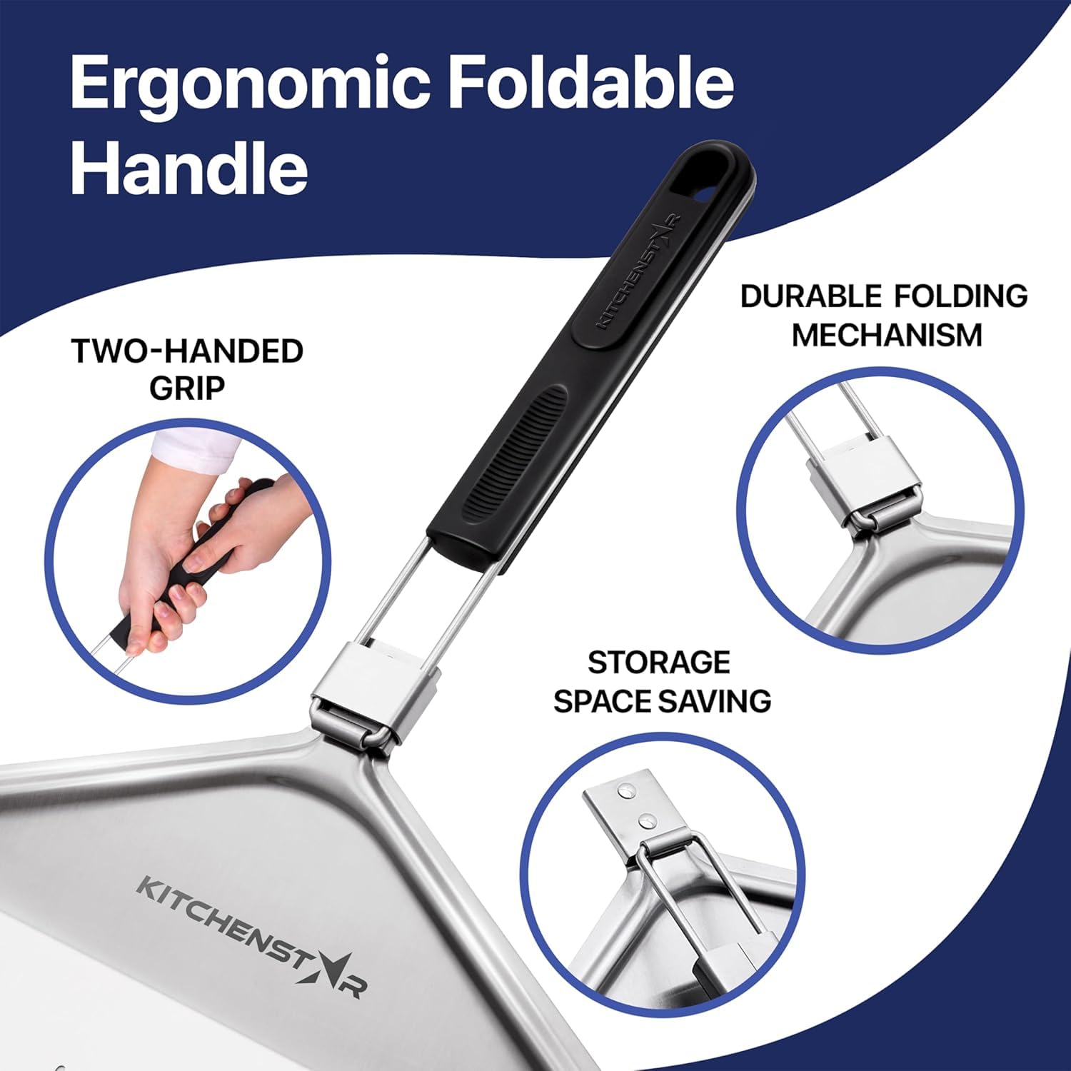 KitchenStar rust-resistant stainless steel construction lasts through many pizza nights.