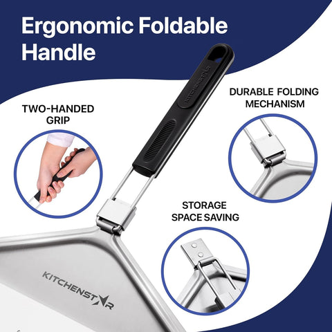 KitchenStar rust-resistant stainless steel construction lasts through many pizza nights.