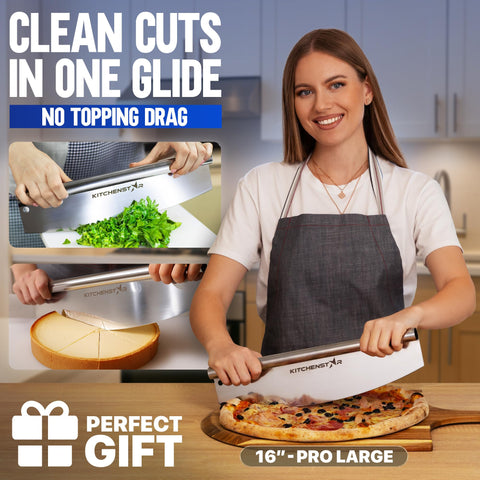 KitchenStar stainless steel pizza slicer resists rust for lasting use