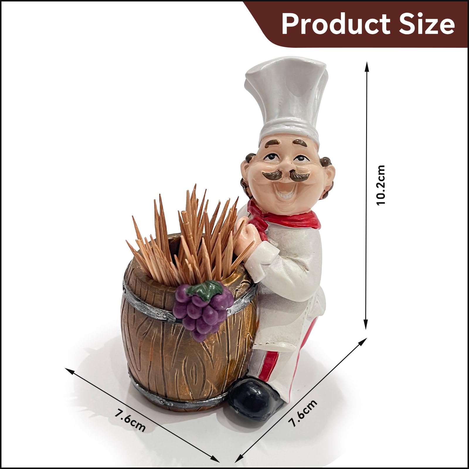 Kitchenthusiast toothpick holder hat detail adds whimsy to display
