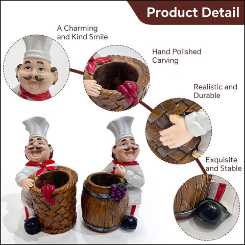Kitchenthusiast toothpick holder close-up of white chef uniform detail
