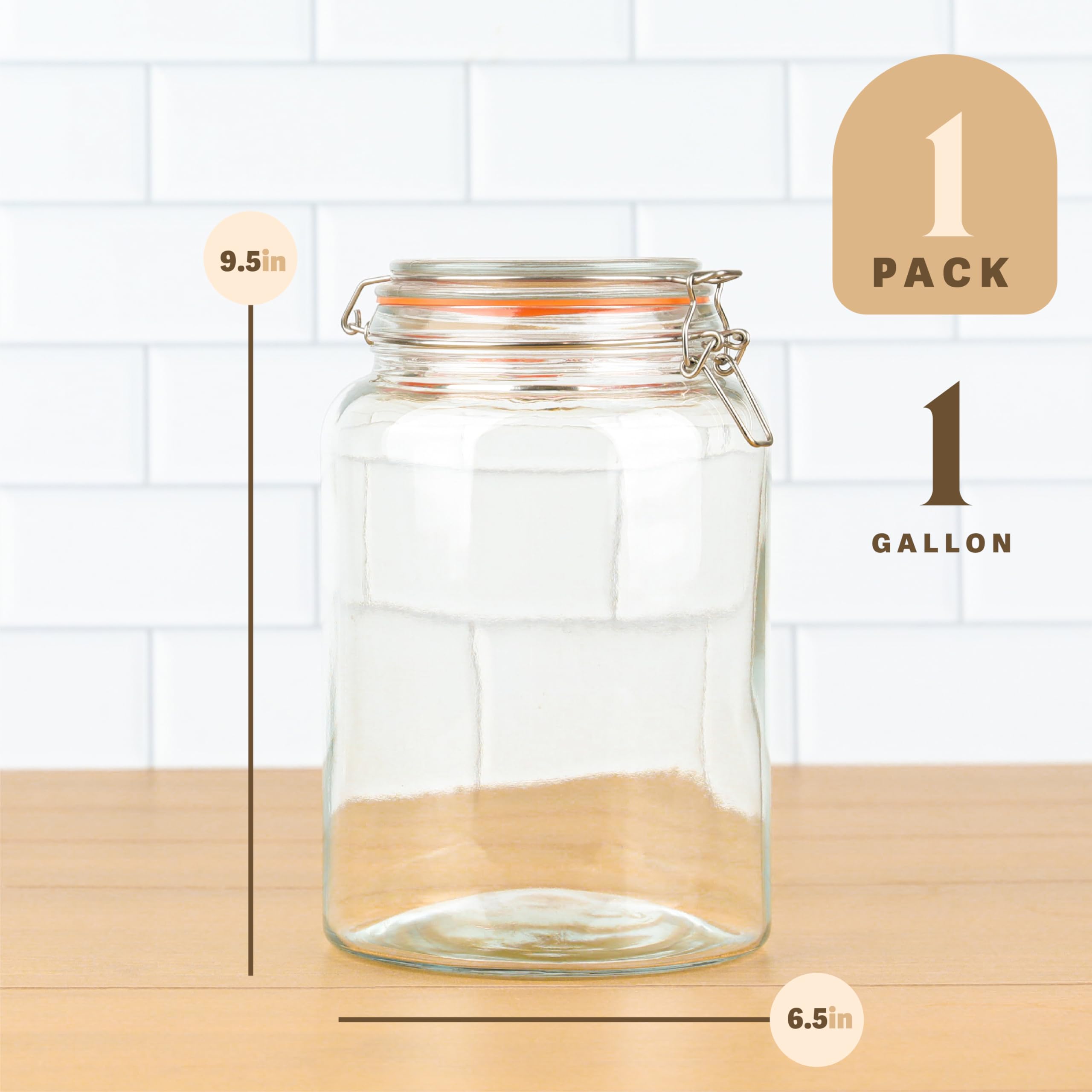Kitchentoolz airtight leakproof glass jar emphasizes reliable sealing and moisture protection.