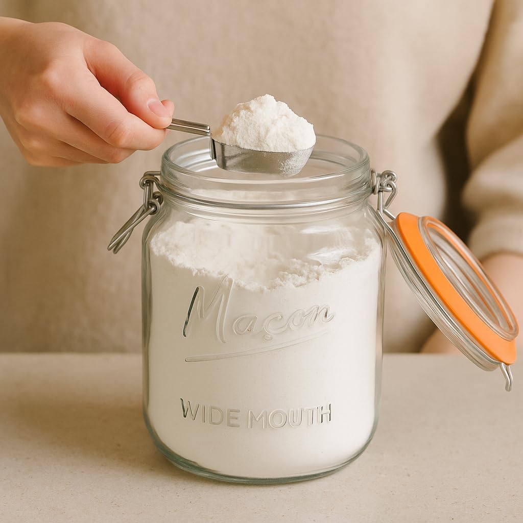 kitchentoolz clear glass storage jar showcases contents while keeping them fresh