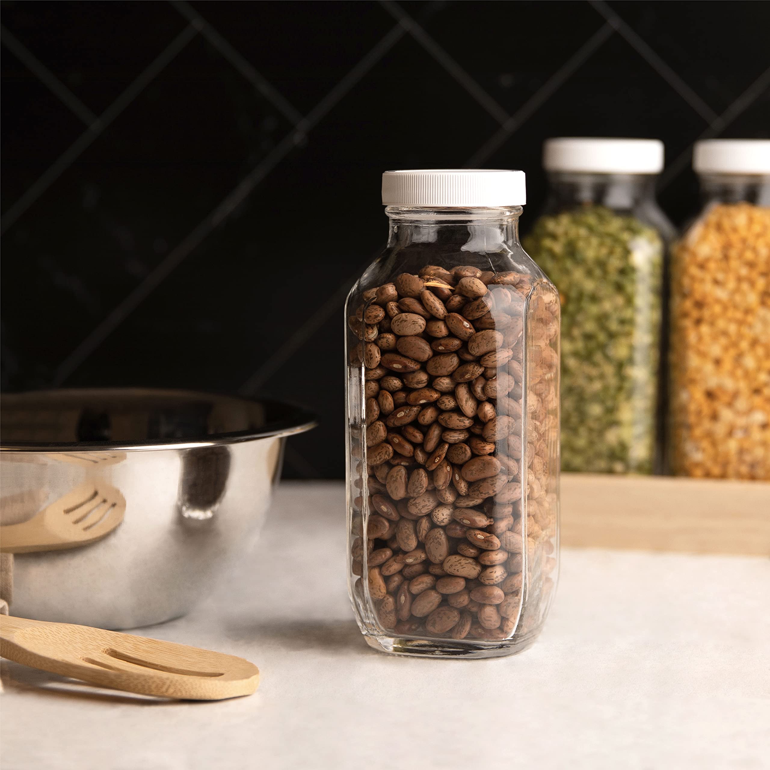 Kitchentoolz dishwasher-safe glass bottle for easy cleaning after use.
