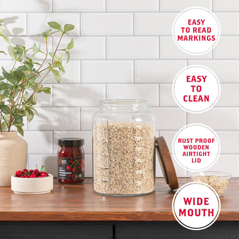 Kitchentoolz durable glass jar suitable for pickling and homemade creations.
