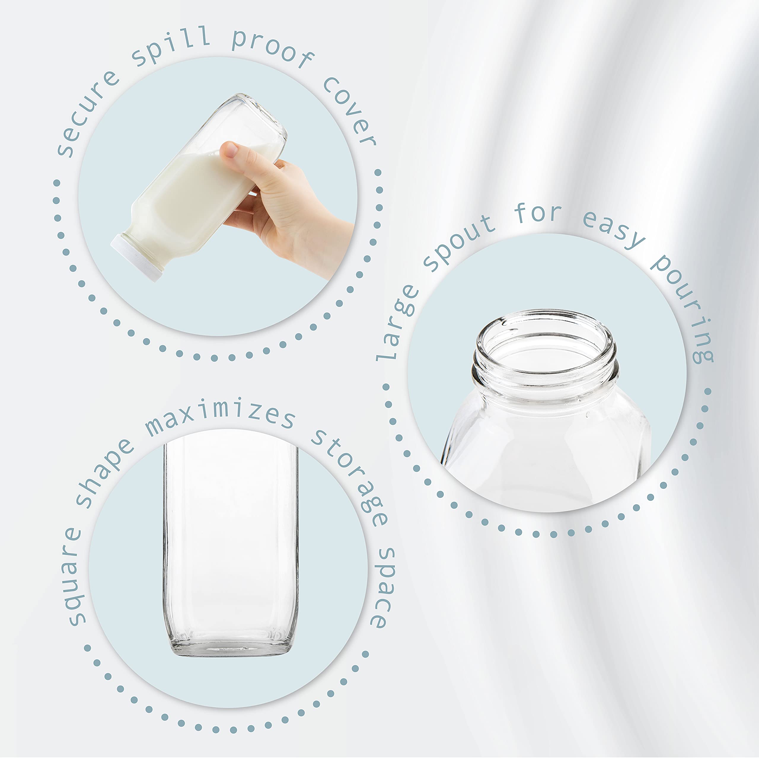 Kitchentoolz stackable square design bottle saves fridge space.