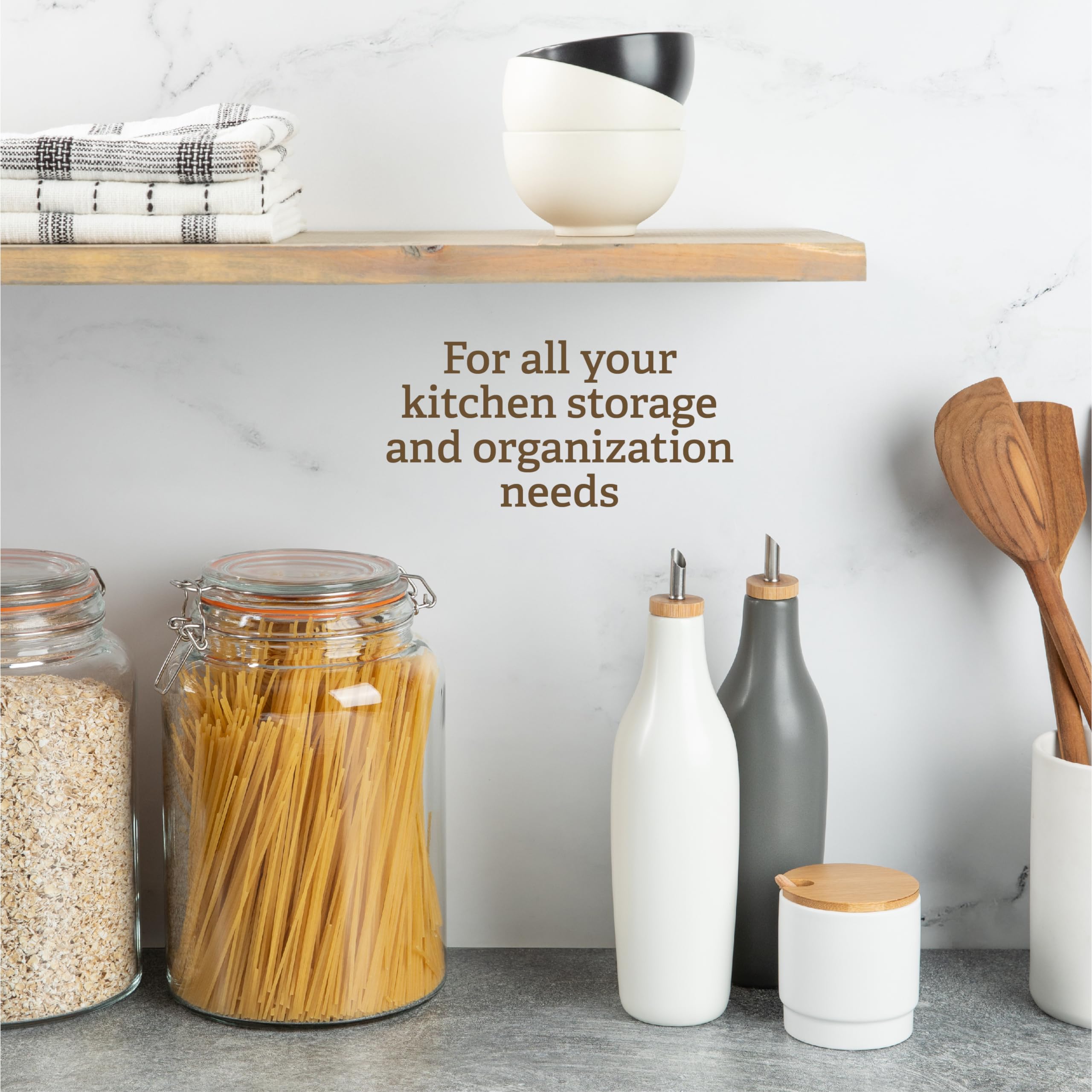 Kitchentoolz versatile storage glass jar for pantry and beyond.