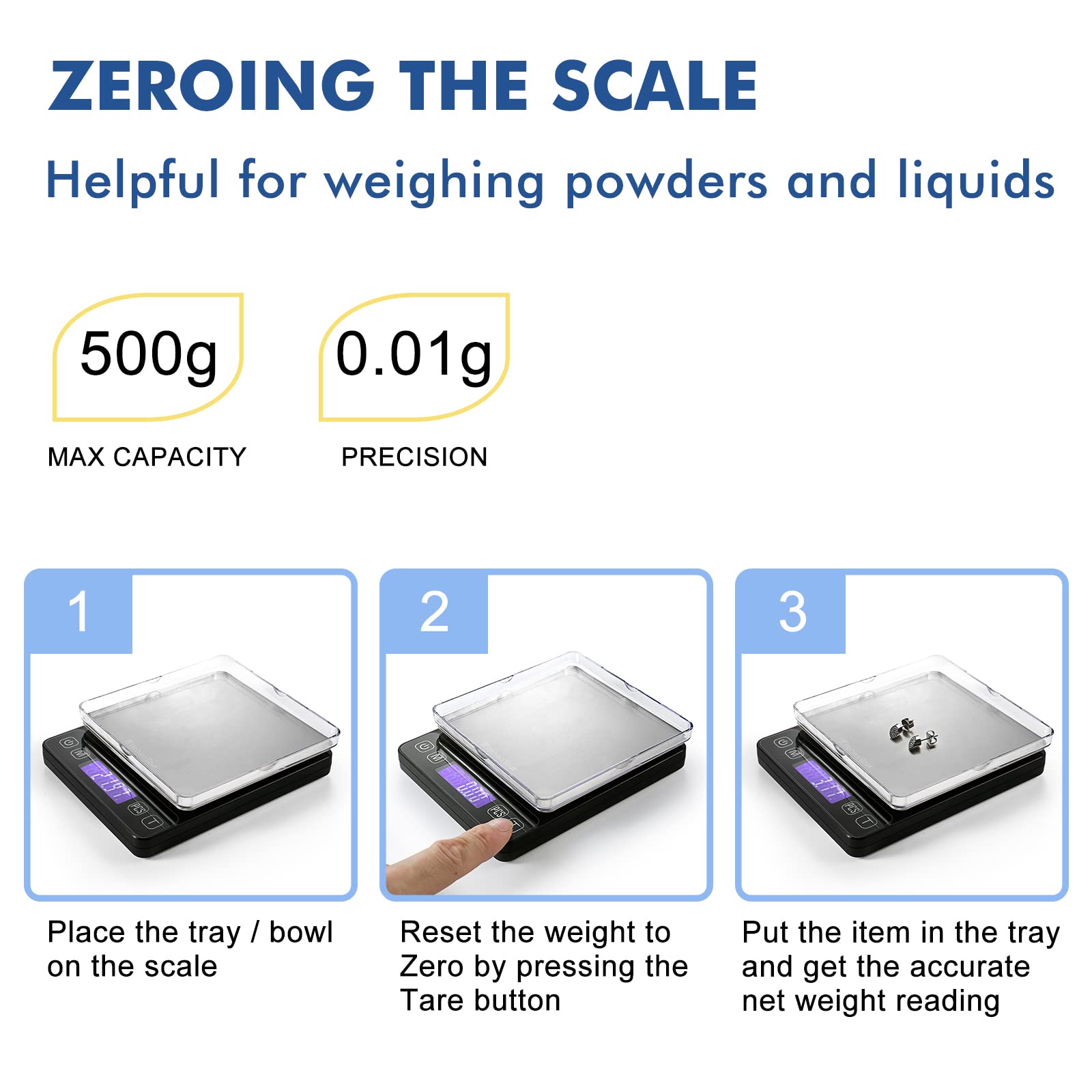 KitchenTour scale showing a durable stainless-steel platform.