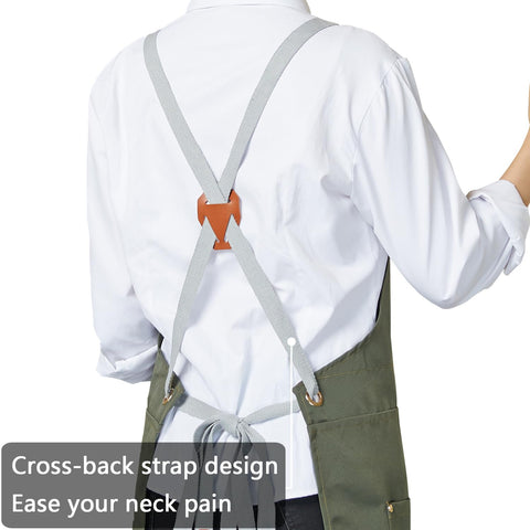 KITCHIEF adjustable straps and brass buckle for a customizable fit
