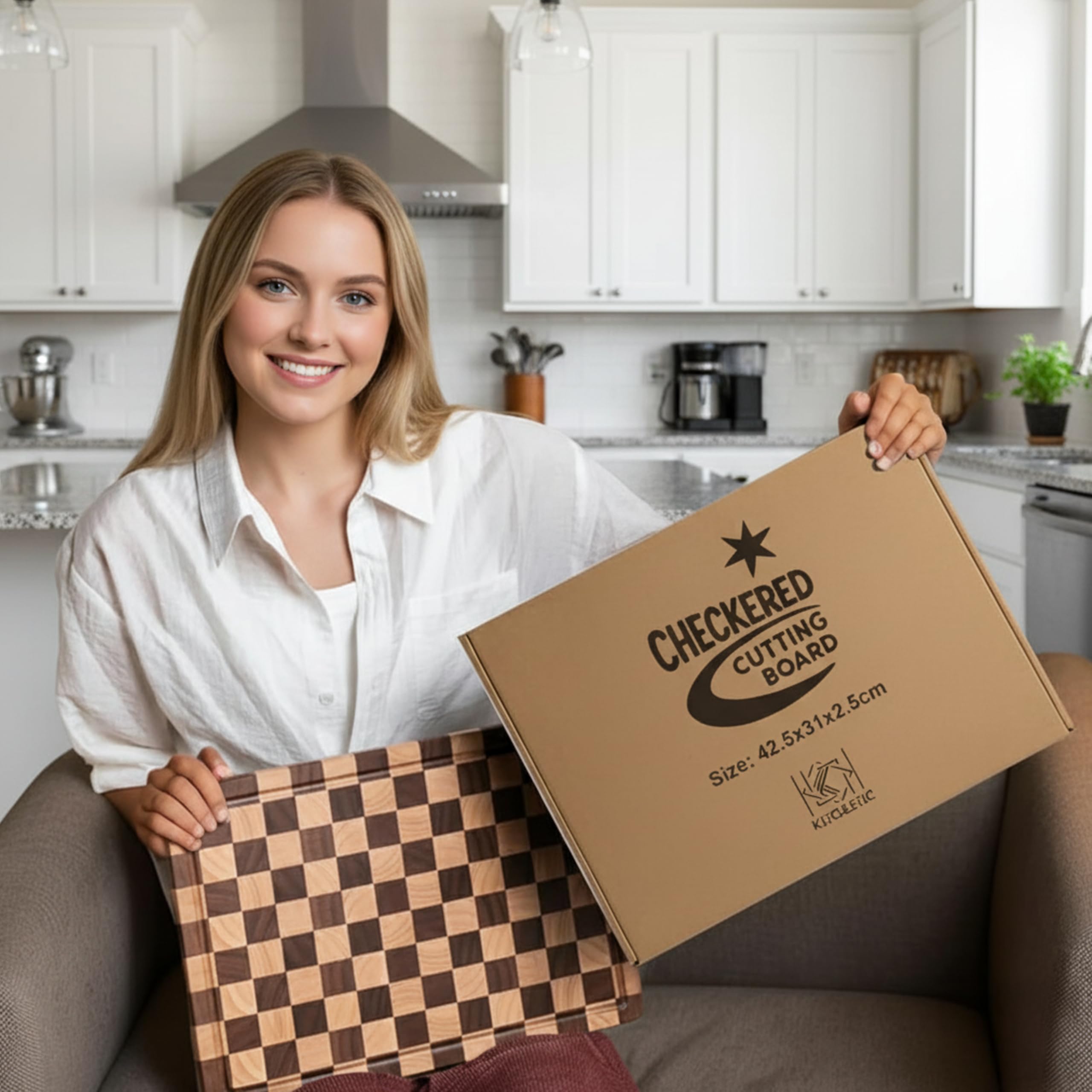 Kitchletic Knife-friendly acacia surface supports precise slicing.