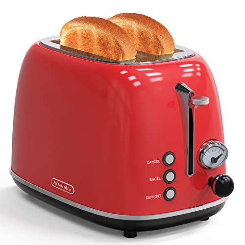 KITCHMIX Toaster 2-Slice dial with 6 settings for precise toasting