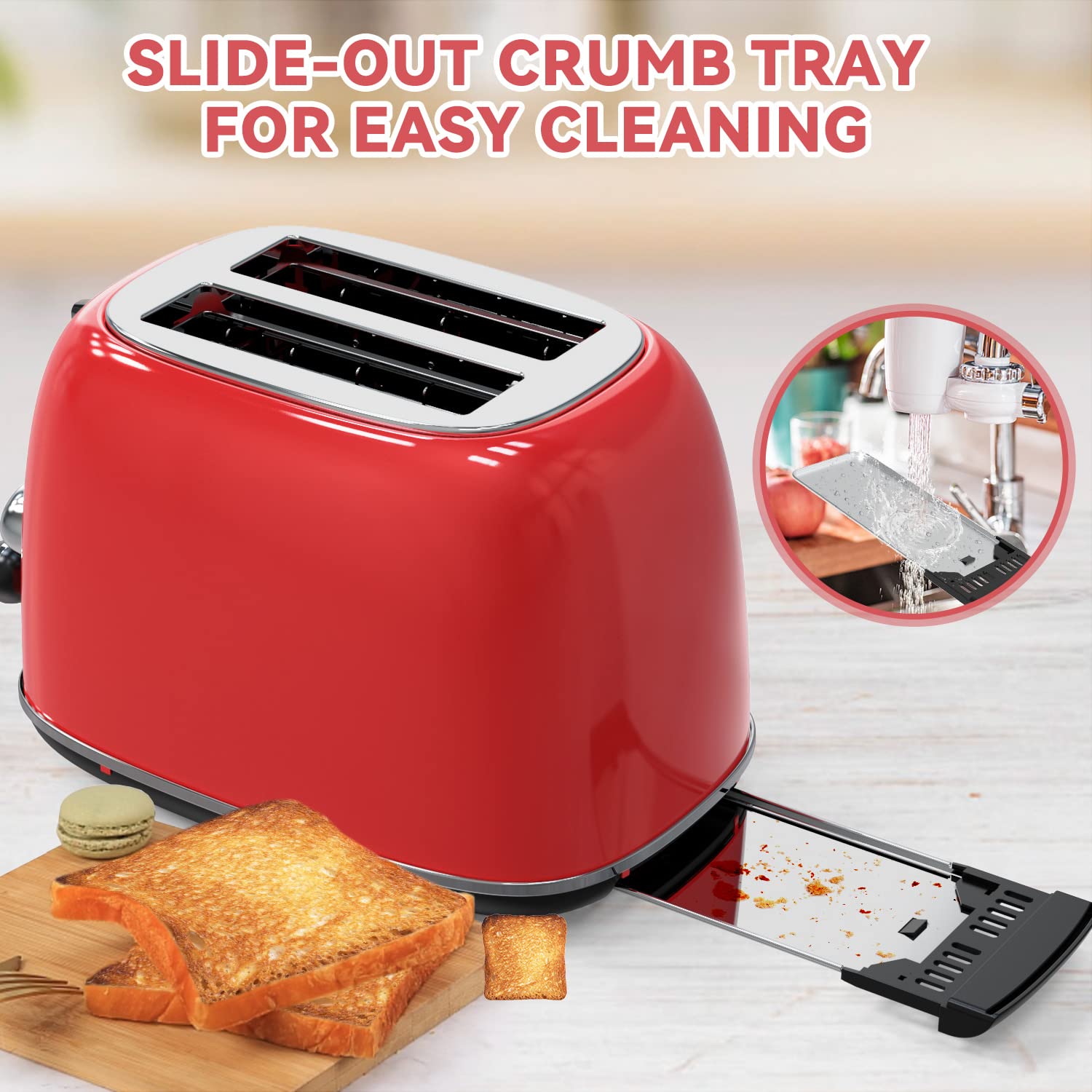 KITCHMIX Toaster anti-overheat protection for safe use