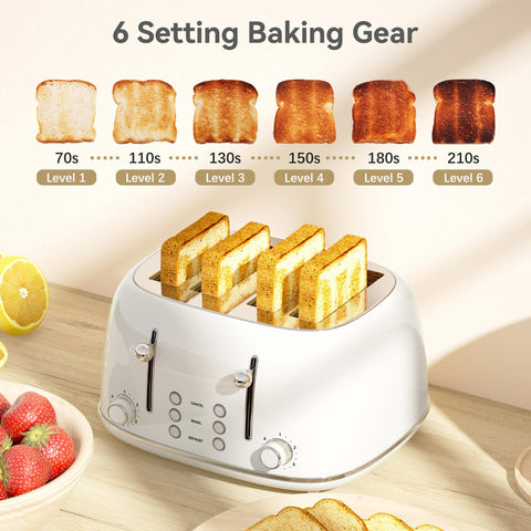 KITCHMIX dual-control panels enabling two toasts with different browns simultaneously.