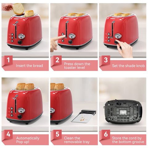 KITCHMIX Toaster high lift lever for safe handling of bread