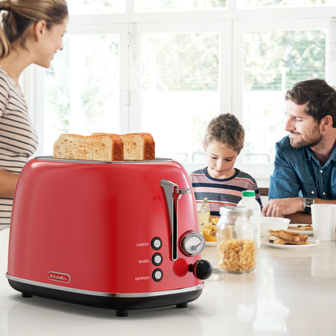 KITCHMIX Toaster in use delivers evenly toasted results