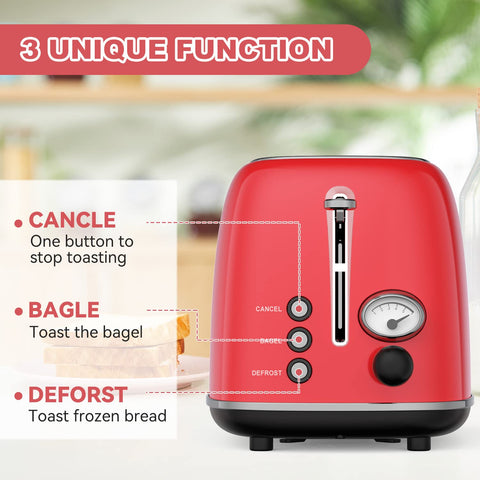 KITCHMIX Toaster removable crumb tray for easy cleaning